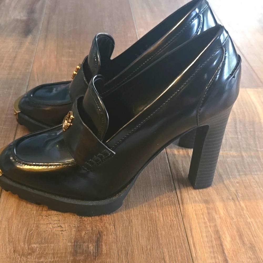Karl Lagerfeld Shoes Women’s 8M Black Virna Pumps High Heel Gold Embelli… - Picture 6 of 16